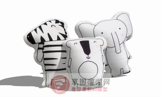 靠枕抱枕SU模型