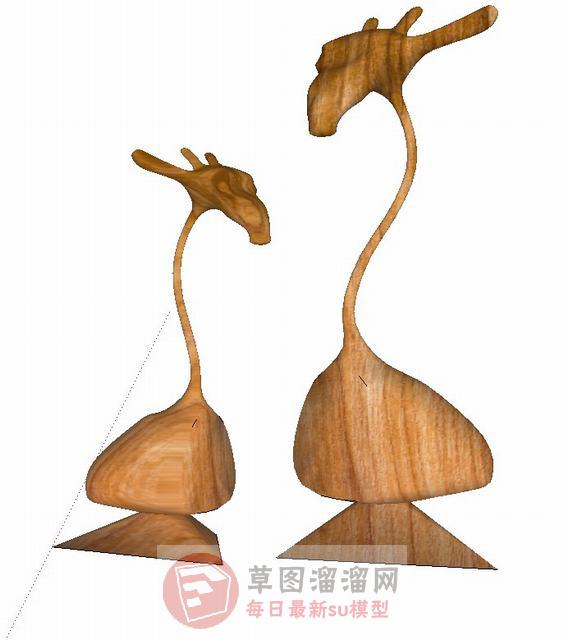 装饰品小动物抽象SU模型