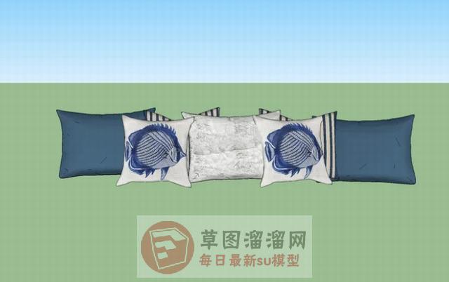 抱枕枕头靠枕SU模型