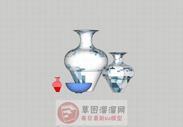 陶瓷花瓶SU模型
