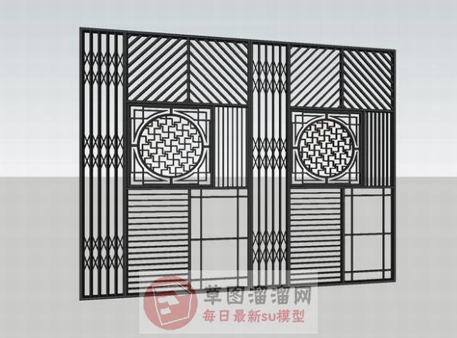 装饰板隔断屏风SU模型
