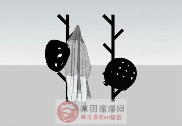 衣帽挂架SU模型