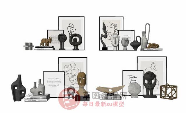 工艺品摆件抽象SU模型