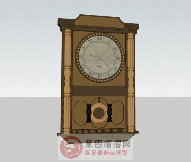 挂钟装饰钟墙钟SU模型