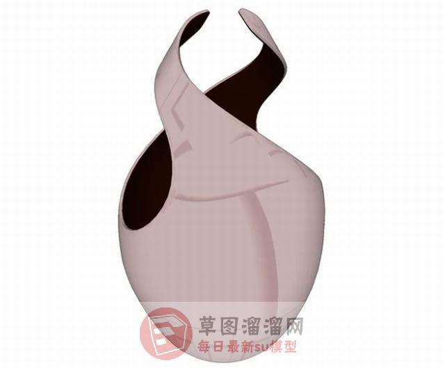 装饰抽象花瓶SU模型