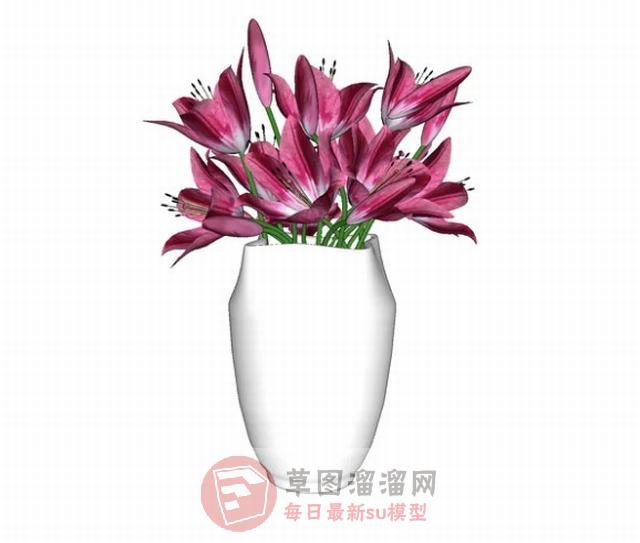 花瓶装饰品SU模型