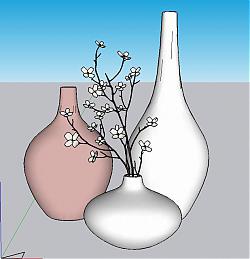花瓶装饰品摆件SU模型