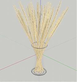 稻谷麦粒装饰品SU模型