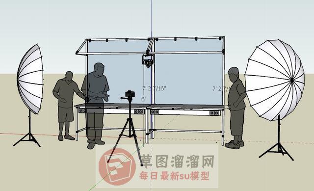 摄影道具照相机SU模型