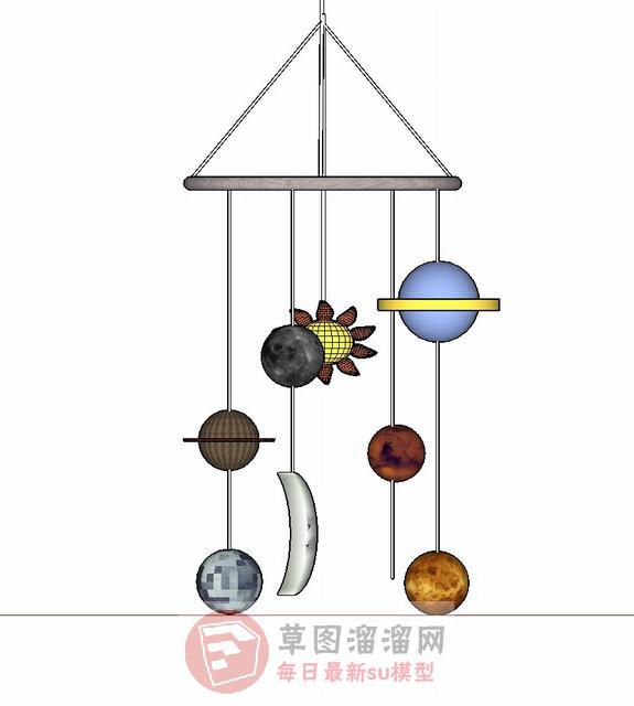 风铃装饰挂件SU模型