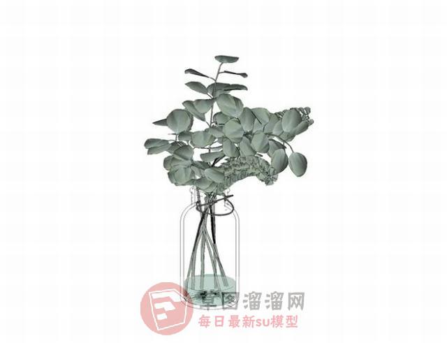 玻璃花瓶装饰品SU模型