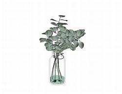 玻璃花瓶装饰品SU模型