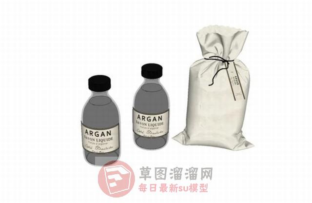 装饰品瓶子麻袋SU模型