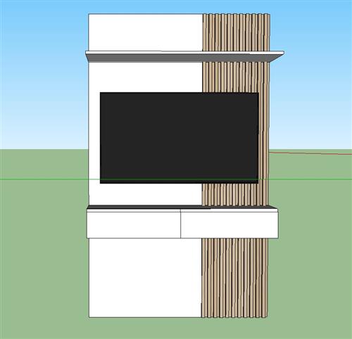 电视墙装饰板SU模型