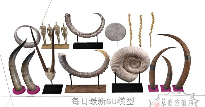 装饰工艺品摆件SU模型