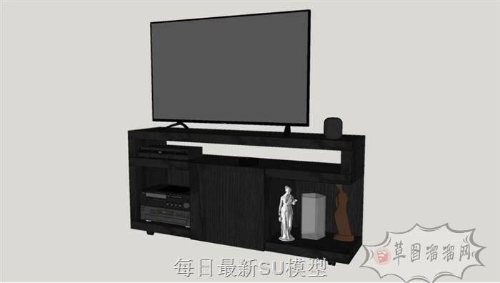 电视柜欧式人物工艺品SU模型