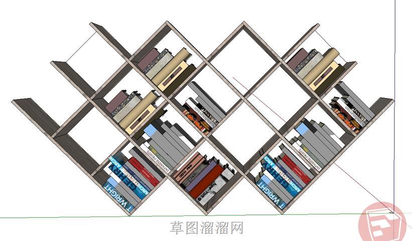书架书本SU模型