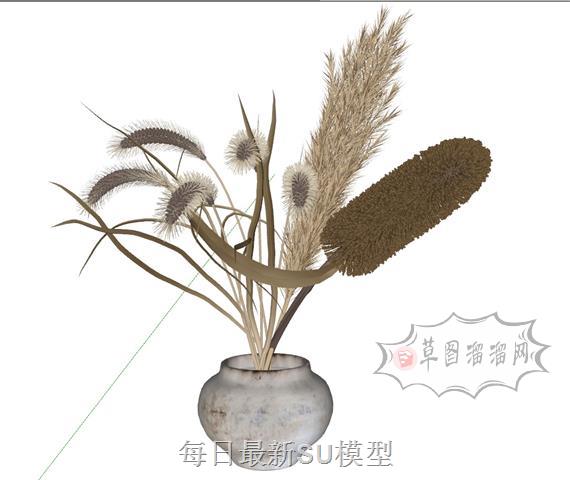 装饰花瓶摆件SU模型