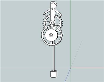 工业齿轮装饰品SU模型 免费sketchup模型下载