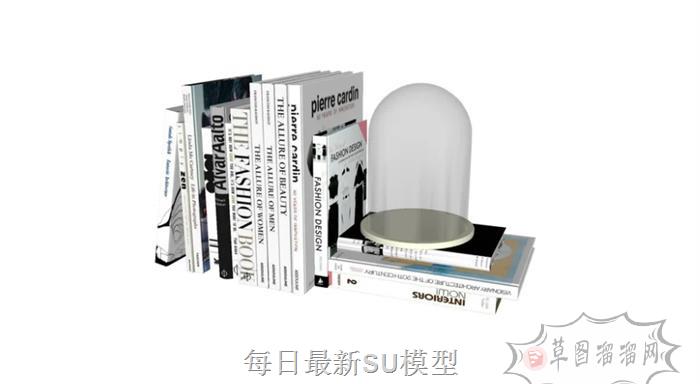 书本装饰品摆件SU模型