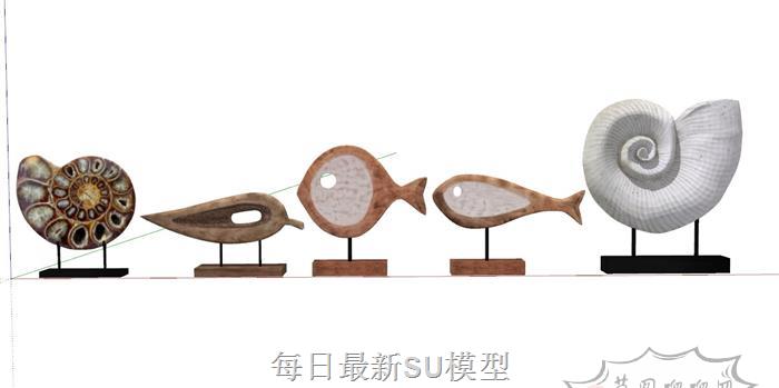 装饰品摆件螺SU模型