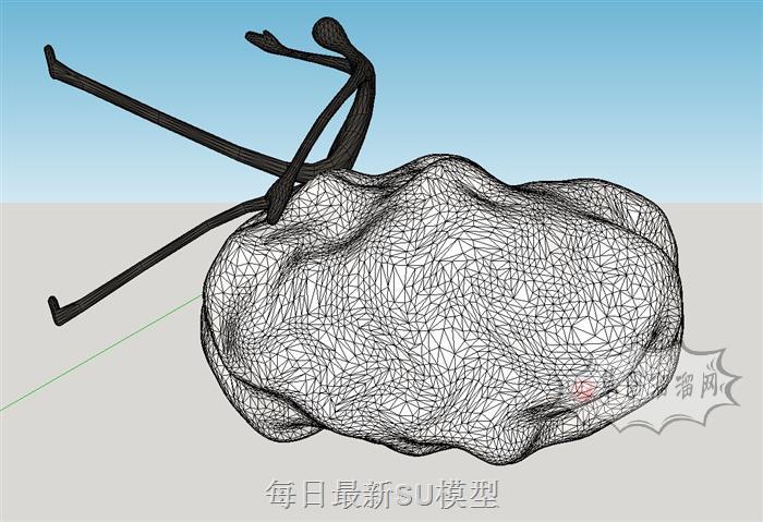 抽象人物摆件SU模型