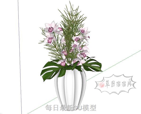 花瓶装饰品SU模型