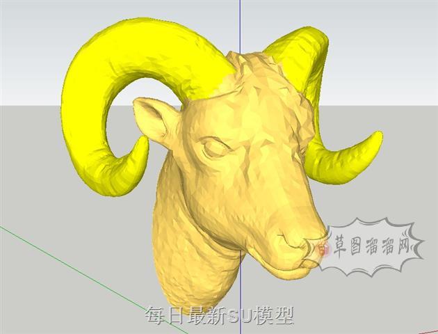 牛头装饰品SU模型