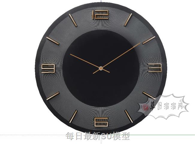 时钟装饰钟墙钟SU模型