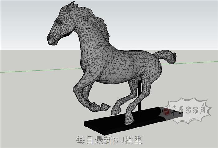 马工艺品雕塑SU模型