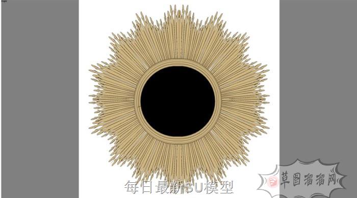 装饰镜装饰品镜子SU模型