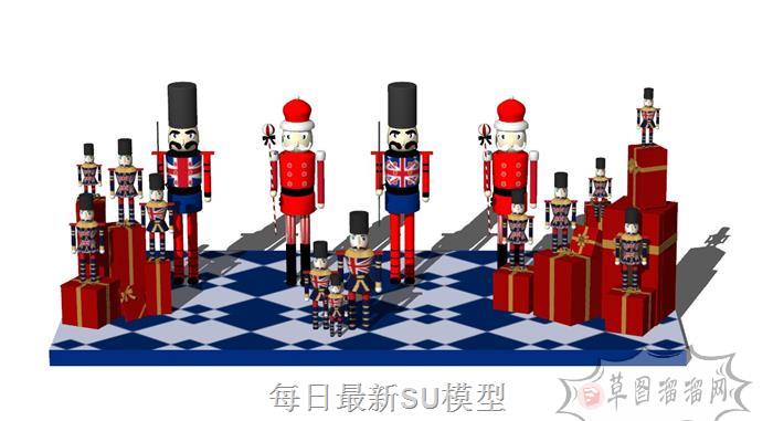 胡桃夹子卫兵陈美SU模型