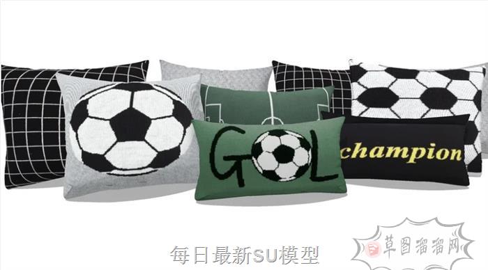 枕头抱枕靠枕SU模型