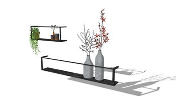 装饰花瓶插花SU模型