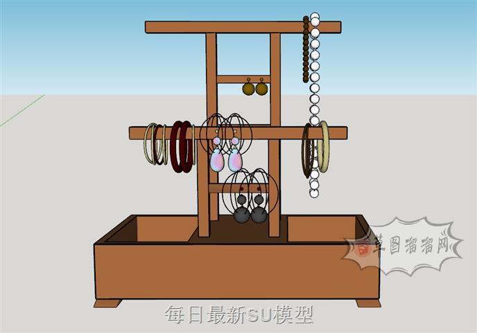 首饰盒化妆盒收纳盒SU模型