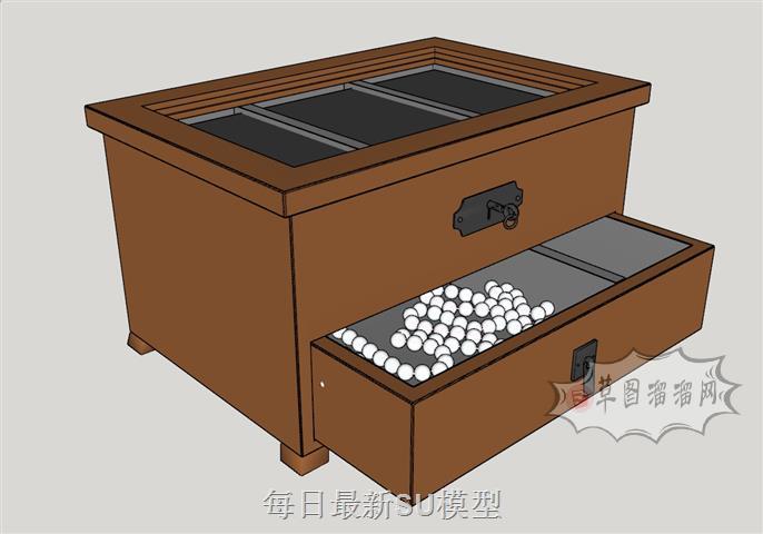 珠宝盒收纳盒装饰SU模型