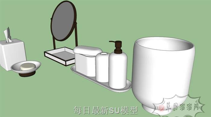 浴室摆件装饰品SU模型