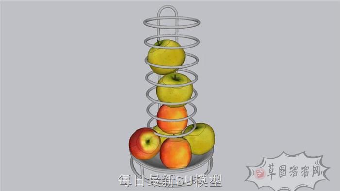 水果篮装饰摆件SU模型
