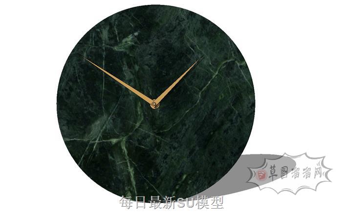墙饰钟挂钟装饰钟SU模型