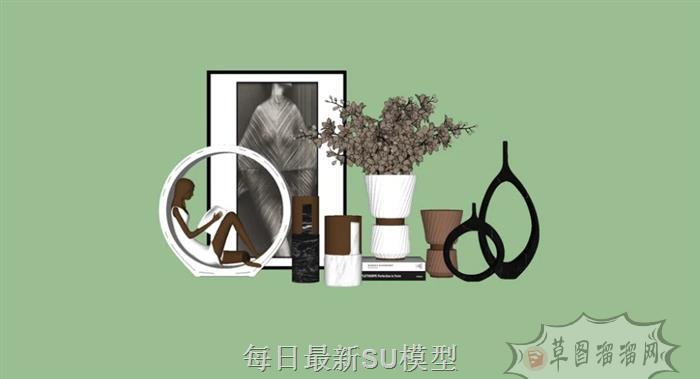 花瓶摆件装饰品SU模型