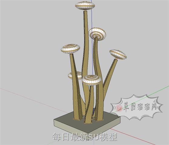 蘑菇工艺品装饰SU模型