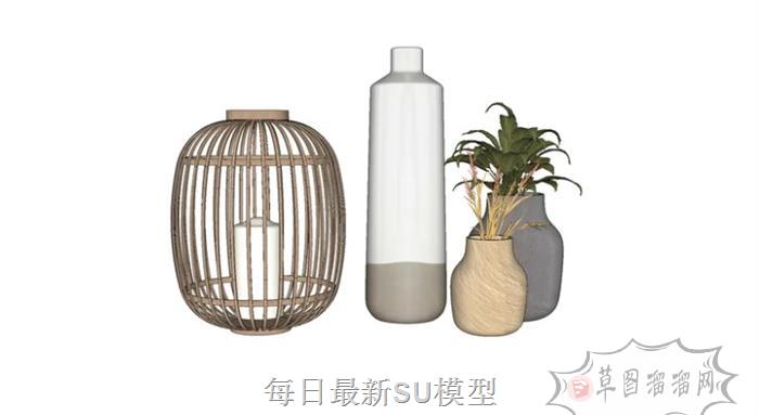 花瓶摆件装饰品SU模型