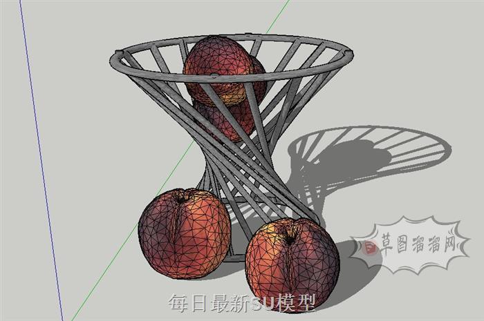 水果篮装饰摆件SU模型