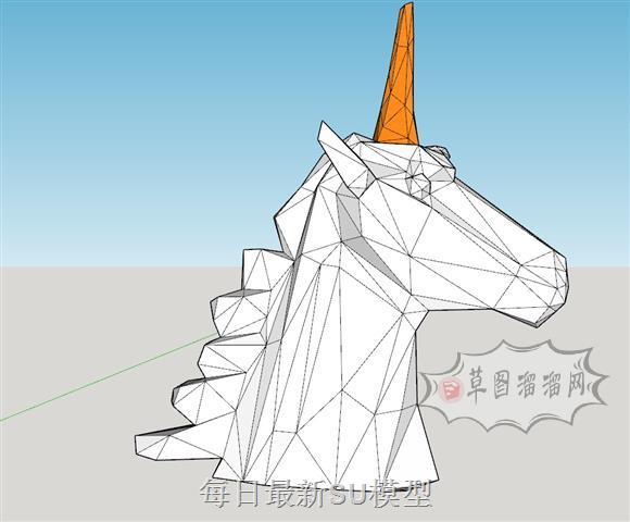 马工艺品摆件SU模型