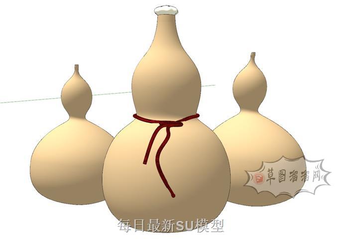 装饰摆件葫芦SU模型