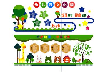 幼儿园文化墙宣传栏SU模型 免费sketchup模型下载