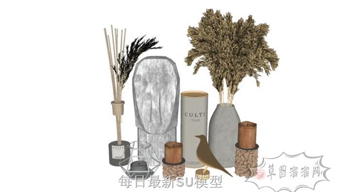 装饰品摆件花瓶SU模型