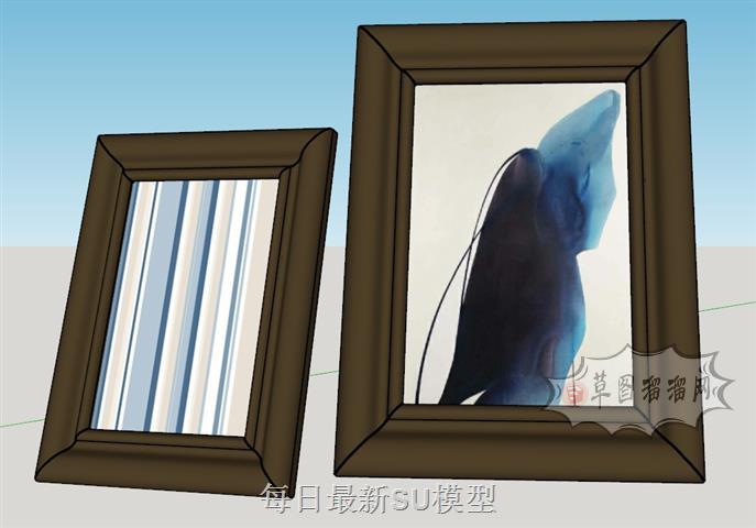 相框照片摆件SU模型
