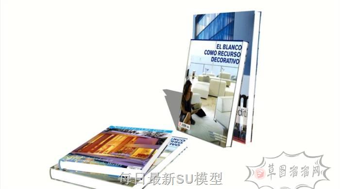 书本装饰品摆件SU模型