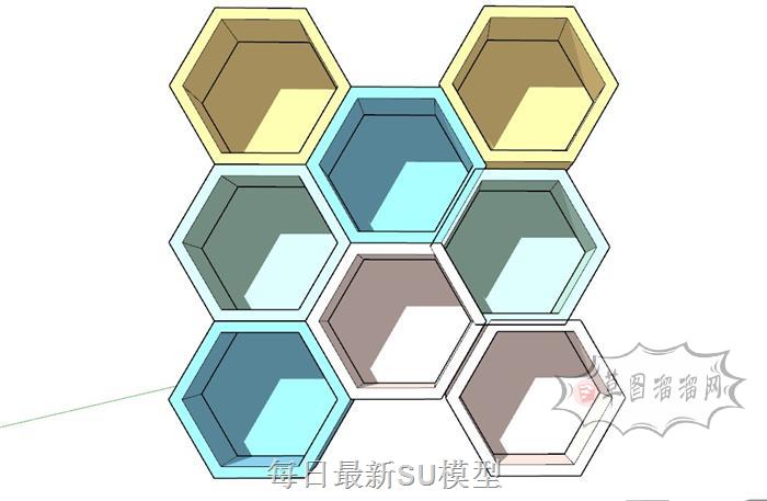 装饰格子架SU模型